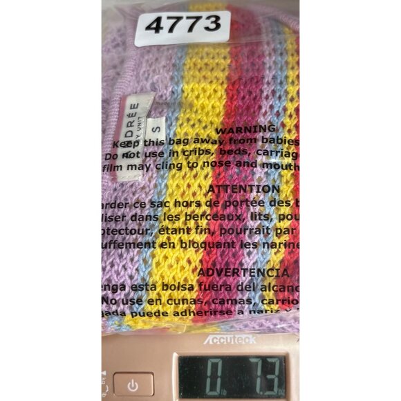 Andrée By Unit Womens Striped Knit Sweater S Multicolor Acrylic Cotton - Picture 6 of 6